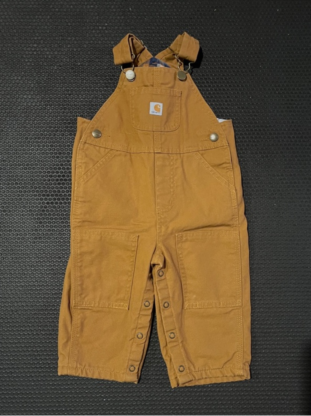 Carhartt Kids' Caramel Brown Canvas Overalls